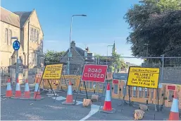  ??  ?? The roadworks that are causing diversions in Tayport.