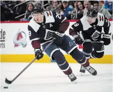  ?? DAVID ZALUBOWSKI THE CANADIAN PRESS FILE PHOTO ?? Colorado Avalanche centre Nathan MacKinnon still sees a path to the top. The reigning Stanley Cup champions currently sit right at the playoff cutline.