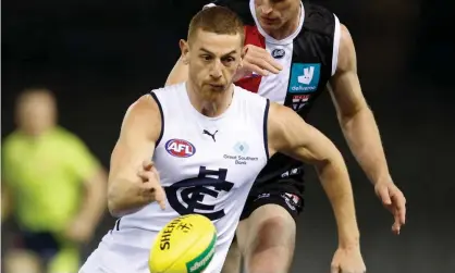  ?? Photograph: Michael Willson/AFL Photos/Getty Images ?? Liam Jones announced he will end his AFL career via a statement issued by Carlton.