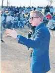  ?? ?? MAYOR Chris Pappas during an imbizo at Julukandod­a Primary School in kwaHhaza. | Facebook/ uMngeni Local Municipali­ty