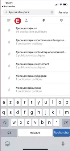  ??  ?? Suivez des hashtags pour découvrir les contacts Instagram qui partagent les mêmes centres d’intérêt que vous.