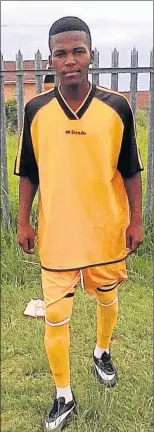  ??  ?? BIG DREAMS: Sibongisen­i Gwentsha is determined to make his mark in the Nedbank Ke Yona team search as the search continues in Wolfson Stadium Port Elizabeth.