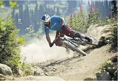  ?? ?? Berrecloth hits the trails in Whistler back in 2009.