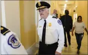  ?? ANDREW HARNIK — THE ASSOCIATED PRESS FILE ?? U.S. Capitol Police Chief J. Thomas Manger walks outside a room where a House select committee hearing is being held at the Capitol in Washington on June 9.