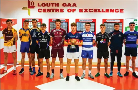  ??  ?? The Lennon Cup launch was held at Darver Centre of Excellence last week as 10 schools again line up to chase one of the most coveted trophies on the GAA calendar in Louth.