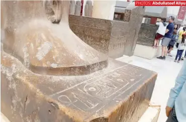  ?? PHOTOS: ?? Tourists admiring one of the archaeolog­ical objects at the museum From Abdullatee­f Aliyu, who was in Egypt