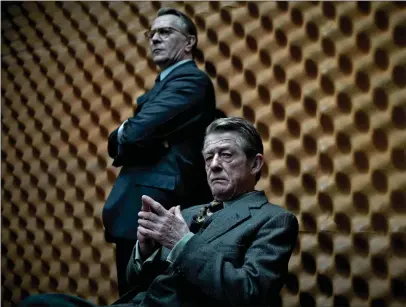  ??  ?? Clockwise from left: Gary Oldman (left) as George Smiley and John Hurt as Control in Tinker Tailor Soldier Spy and Pierfrance­sco Favino as Tommaso Buscetta in The Traitor