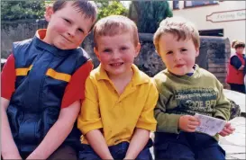  ?? ?? Brothers Richard and Barry Cronin with Gavin Morrison enjoying themselves at the Regatta in Fermoy in May 2001.