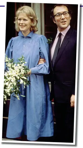  ?? ?? Enduring passion: Lady Antonia Fraser and Harold Pinter’s wedding in 1980