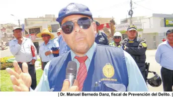  ?? ?? | Dr. Manuel Bernedo Danz, fiscal de Prevención del Delito. |