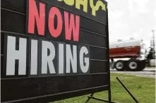  ?? Eric Gay / Associated Press file ?? The Houston economy accelerate­d in August, besting the job growth of the previous two months.