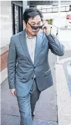  ??  ?? Controvers­ial: Donghua Liu leaves the Auckland District Court on Friday.
