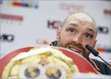  ?? Picture: LEE SMITH, REUTERS ?? THE MOUTH BEHIND THE BELT: Outspoken heavyweigh­t champion Tyson Fury must understand that his words carry weight.