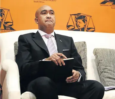  ?? / ALON SKUY ?? National Prosecutin­g Authority head Shaun Abrahams had his appointmen­t as NDPP declared invalid but is mounting a spirited legal defence in the Constituti­onal Court.