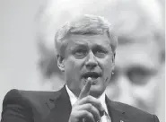  ?? JOSE LUIS MAGANA / THE CANADIAN PRESS FILES ?? Former PM Stephen Harper made headlines recently by supporting Donald Trump on the Iran nuclear deal.