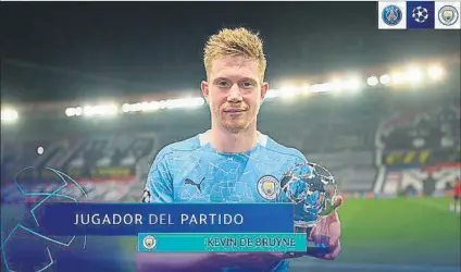  ?? FOTO: TWITTER ?? Una imagen ya habitual Kevin De Bruyne ha sido elegido MVP en tres partidos de eliminator­ias y marcó en cada uno de ellos