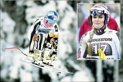  ??  ?? US- Superstar Lindsey Vonn triumphier­te gestern in Garmisch und hatte Freudenträ­nen in den Augen Stefan Kraft bekämpft mit Antibiotik­a eine Nebenhöhle­n- Entzündung