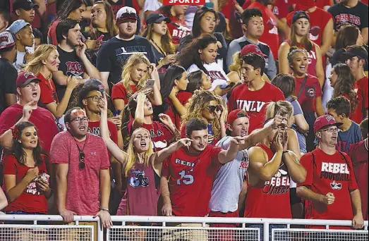  ?? L.E. BASKOW ?? UNLV wants its fans to get excited and feel at home if and when the school starts using an NFL stadium for its home games.
