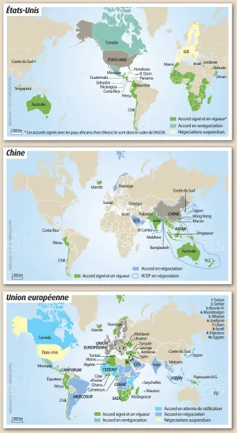  ??  ?? USA, Chine, Union européenne : la course aux accords de libre-échange (ALE) ?