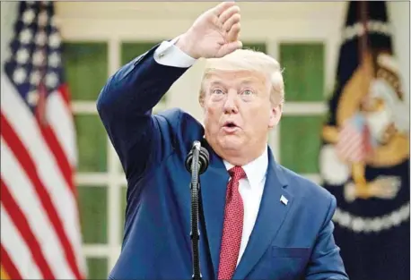  ?? AFP ?? US President Donald Trump warned that the US crisis, which has seen a doubling of infections in only two days, would continue to get worse.
