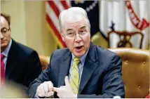  ?? ALEX BRANDON / ASSOCIATED PRESS ?? Health and Human Services Secretary Tom Price, an outspoken fiscal conservati­ve, has spent about $300,000 on private jet travel since May, according to Politico.