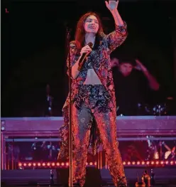  ?? PHOTO BY KEVIN WINTER/GETTY IMAGES FOR LORDE ?? Lorde performs onstage at Staples Center on March 14 in Los Angeles, California.