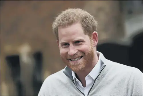  ?? PICTURE: PA WIRE ?? DELIGHT: The Duke of Sussex shares news of the birth of his as-yet unnamed baby boy to media at Windsor Castle’s Royal Mews.