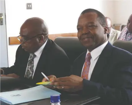  ??  ?? Reserve Bank of Zimbabwe governor, Dr John Mangudya appears before parliament­ary portfolio committee on Energy in Harare.-(Picture by Wilson kakurira)