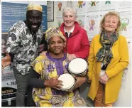  ??  ?? Enjoying Culture Night in Millstreet were Phil Twomey, Kathleen Kelleher, Ado Mazpombe, Congo &amp; Ini Usanga, Nigeria. Photo John Tarrant