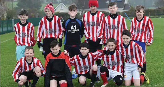  ??  ?? Mastergeeh­a’s 2019 Under-13 team that played in the Kerry Schoolboys Cup. The club has a vibrant underage academy producing young players and teams