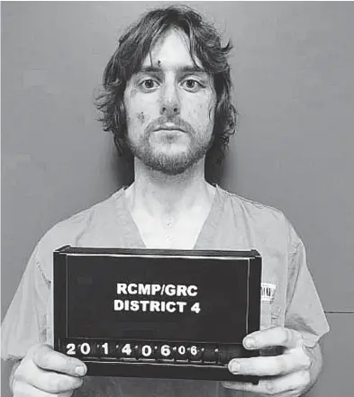  ?? THE CANADIAN PRESS / RCMP FILES ?? Justin Bourque, who killed three RCMP officers, left a social media trail full of pro-gun and anti-authority messages.