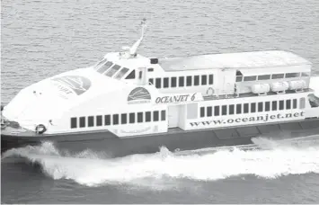  ?? FROM OCEANJET WEBSITE ?? File photo of Ocean Jet vessel, plying the Iloilo-Bacolod route.