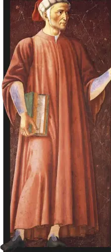  ?? ?? Floransalı ressam Andrea del Castagno’nun Dante freski, 1450.