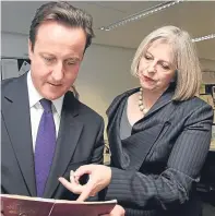  ?? Pictures: PA. ?? Theresa May, right, will not have a say on David Cameron’s honours list.