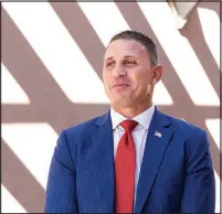  ?? SUN FILE ?? Republican gubernator­ial candidate Joey Gilbert, above, is the preferred candidate of the Nevada Republican Party, but former President Donald Trump has endorsed Clark County Sheriff Joe Lombardo to be the GOP nominee.