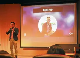  ??  ?? Jackie Yap shared the story behind his company HiGi Energy.