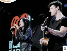  ?? PHOTOS D’ARCHIVES WENN ?? 3 1. Daddy Yankee a su conquérir le coeur des Québécois avec Con Calma. 2. Ed Sheeran et Justin Bieber (en médaillon) ont livré I Don’t Care. 3. Camilla Cabello et Shawn Mendes ont collaboré, avec succès.