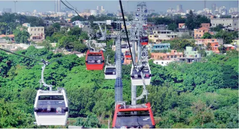  ?? D. POLANCO ?? Las infraestru­cturas, como el Teleférico, impulsaron el dinamismo de la construcci­ón en los primeros meses del 2018.