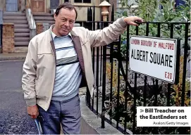  ?? Avalon/Getty Images ?? Bill Treacher on the EastEnders set