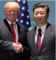  ??  ?? Donald Trump pictured with Xi Jinping on state visit to Beijing