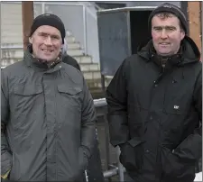  ??  ?? Tony O’Shea, Listry, and William Walsh, Listry, at the National Coursing meeting in Clonmel