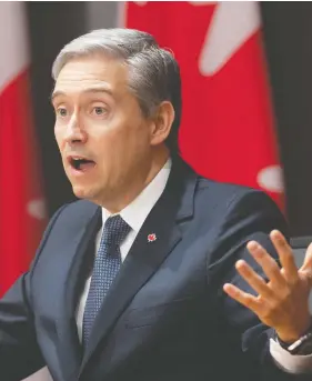  ?? ADRIAN WYLD / THE CANADIAN PRESS FILES ?? Foreign Affairs Minister François-philippe Champagne assured a House of Commons committee that “neither of these mortgages nor any of my other liabilitie­s have ever had a bearing on my function as a public office holder.”