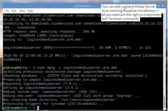  ??  ?? You can add Logitech Media Server to an existing Raspbian installati­on — all you need are the right prerequisi­tes and Terminal commands.