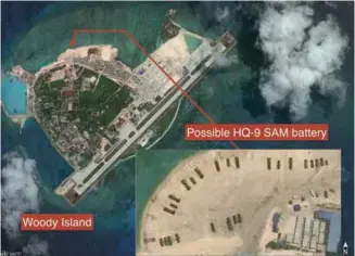  ??  ?? The HQ-9 is deployed extensivel­y in the South China Sea on Chinese claimed islands and reefs. It, along                                                                                                                                                     ...