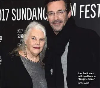  ?? GETTY IMAGES ?? Lois Smith stars with Jon Hamm in ‘‘ Marjorie Prime.’’