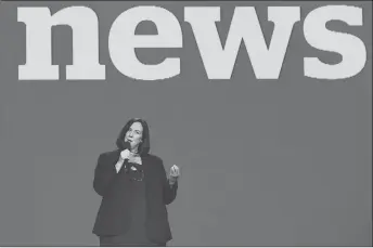  ?? CP PHOTO ?? Jennifer McGuire, general manager and editor-in-chief, CBC News, speaks during the CBC upfront showcasing the CBC 2017-18 fall/winter lineup in Toronto in May.