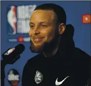  ?? JOSE CARLOS FAJARDO — STAFF PHOTOGRAPH­ER ?? Three-time NBA champion Stephen Curry was the Warriors’ representa­tive for the draft lottery on Thursday.