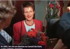  ?? (LUKAS LEHMANN / KEYSTONE) ?? En 2003, lors de son élection au Conseil des Etats.