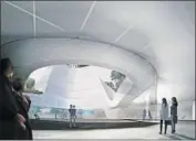  ??  ?? THE INTERIOR, in artist’s rendering, will feature a central courtyard encircled by galleries and more.