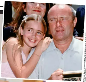  ??  ?? Daddy’s girl: Lily aged ten with her father Phil in Los Angeles, 1999